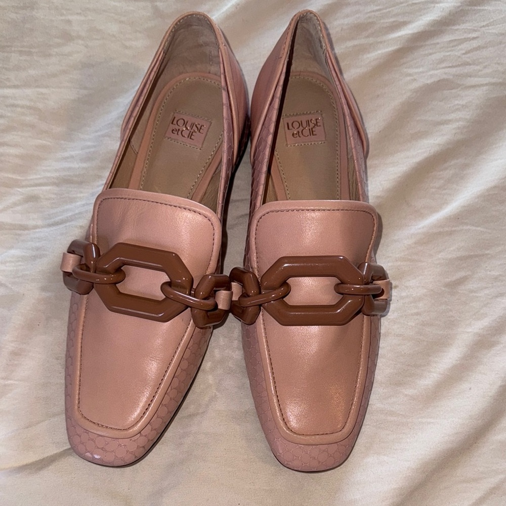 Louise et Cie Pink Loafers with Brown Accent